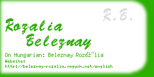 rozalia beleznay business card